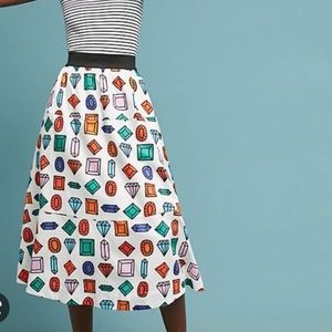 Maeve by Anthropologie gem print skirt